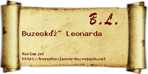 Buzeskó Leonarda névjegykártya